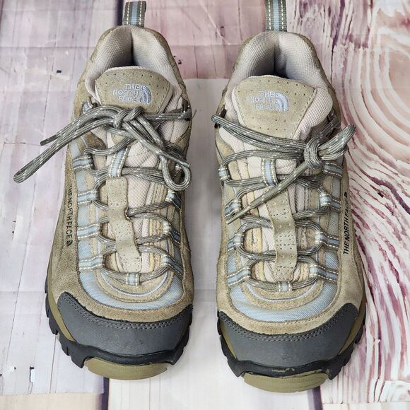 The North Face Women's Hiking Shoes X2 Size 8.5 Gray Blue Suede Lace Up Air Flow - Picture 2 of 8